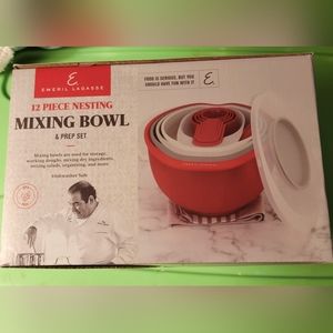 Emeril Lagasse 12 piece nesting mixing bowl & prep set